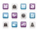 Post, correspondence and Office Icons - vector icon set