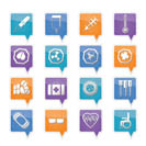 Simple  medical themed icons and warning-signs - vector Icon Set