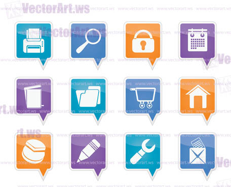 website, internet and computer icons - vector icon set