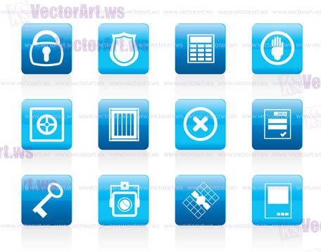 Simple Security and Business icons - vector  icon set