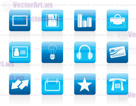 Office and business icons - vector icon set