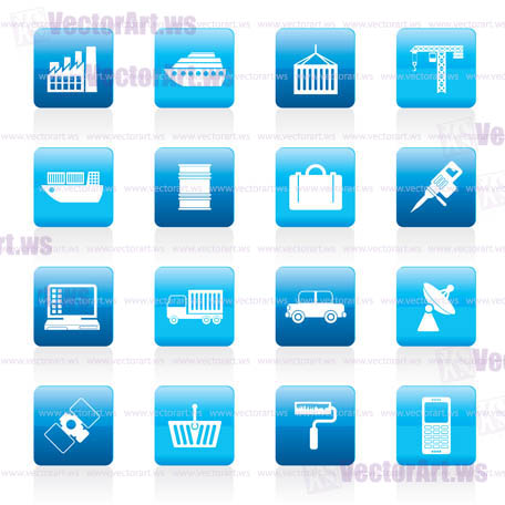 Industry and Business icons - vector icon set
