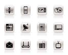 Simple Communication and Business Icons - Vector Icon Set