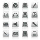Music and sound icons -  Vector Icon Set