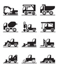 Construction  trucks and vehicles - vector illustration