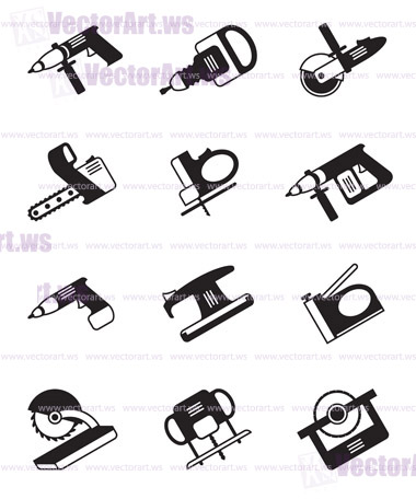 Power tools for construction - vector illustration