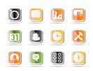 Mobile Phone and Computer icon - Vector Icon Set