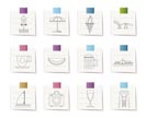 beach and holiday icons - vector icon set