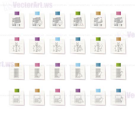 24 Business, office and website icons - vector icon set 2