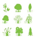 Abstract Tree Collection icon - vector illustration