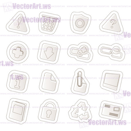 Web site and computer Icons - Vector Icon Set