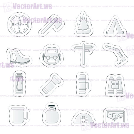 Tourism and Holiday icons - Vector Icon Set
