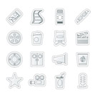 Simple Cinema and Movie Icons - vector icon set