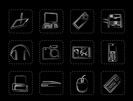 Hi-tech technical equipment icons - vector icon set 3