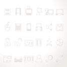 Business and office icons - vector icon set