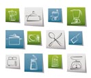 kitchen and household equipment icon - vector icon set