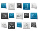 Library and books Icons - vector icon set
