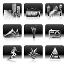 travel and holiday icons - vector icon set