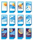 Weather and nature icons vector icon set