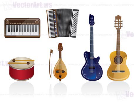 Music instrument Icons - vector icon set