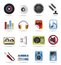 Music and sound Icons- vector icon Set
