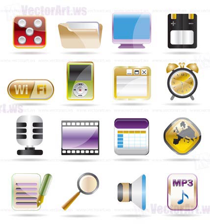 phone  performance, internet and office icon set 2