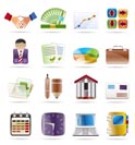 Finance, Business and office icons - vector icon set