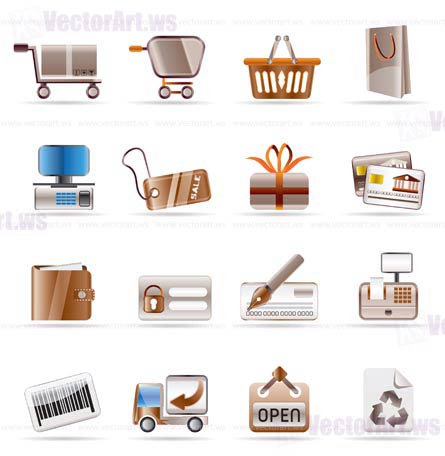 Online Shop and web site icons - Vector Icon Set
