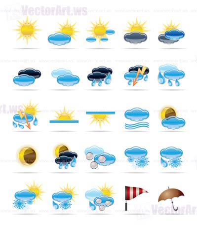 weather icons sunny. Weather icons - Vector Icon
