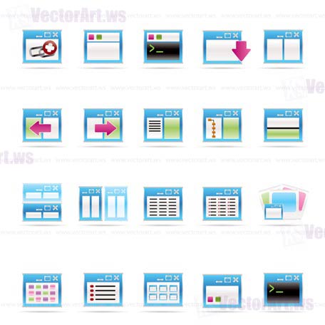Application, Programming, Server and computer icons vector Icon Set 2