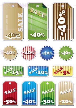 Promotion Shopping Marks and labels - vector illustration