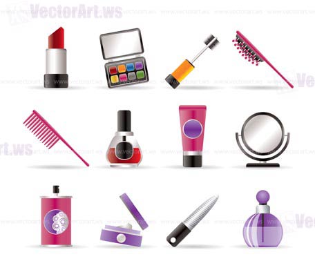 Realistic vector icon 4 - beauty,cosmetic and make-up icons - vector