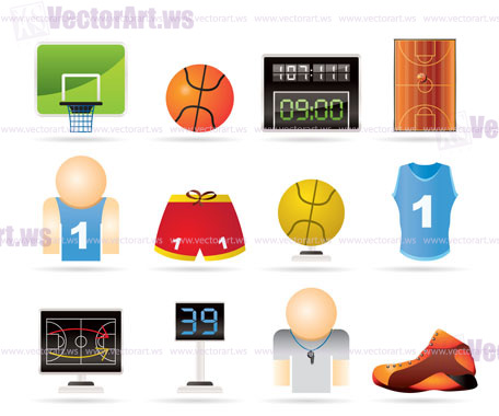 Basketball and sport icons - vector Icon Set