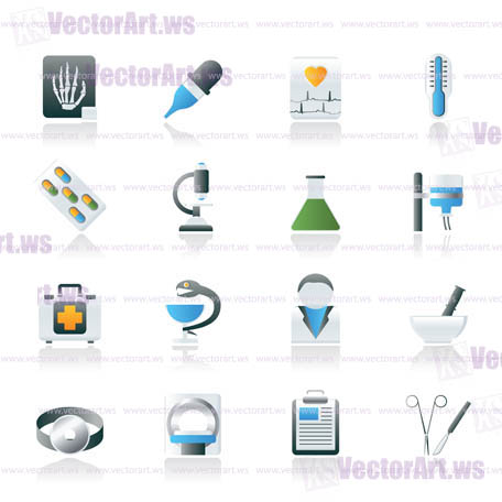 Healthcare and Medicine icons - vector icon set