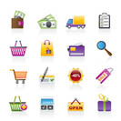 Shopping and website icons - vector icon set