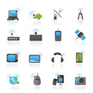 wireless and technology icons - vector icon set