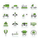 Different kind of transportation icons - vector icon set