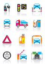 Car service, auto assistance and auto accessories - vector illustration
