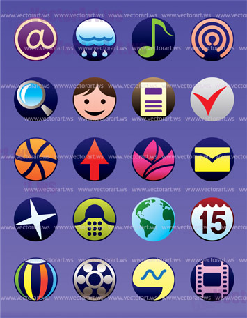 Smartphone and GSM  menu icons set - vector illustration
