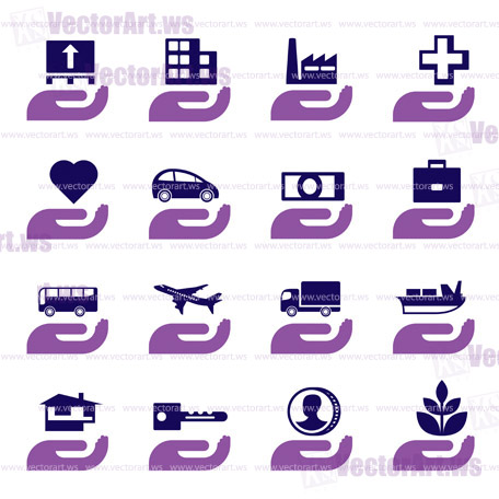 Insurance icons set - vector illustration