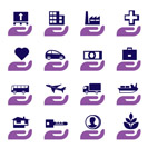 Insurance icons set - vector illustration