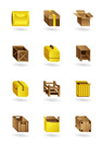 Package icons set - vector illustration