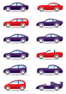 Different types of modern cars - vector illustration