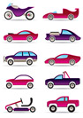 Racing cars, motorcycles and off roads - vector illustration