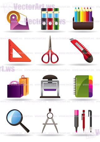 School and education bookstore tools - vector illustration