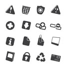 Silhouette Web site and computer Icons - Vector Icon Set