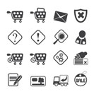 Silhouette Online Shop Icons - Vector Icon Set