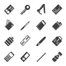 Silhouette Simple Vector Object Icons - Vector Icon Set