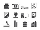Silhouette Print industry Icons - Vector icon set 2
