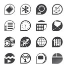 Silhouette Mobile phone  performance, internet and office icons - vector Icon Set